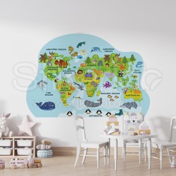 Mapa sveta 8 stiker